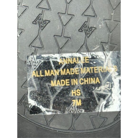 Adrienne Vittadini Sandals Size 7 Black Slip On Open Toe Block Heel Mules - Picture 9 of 10